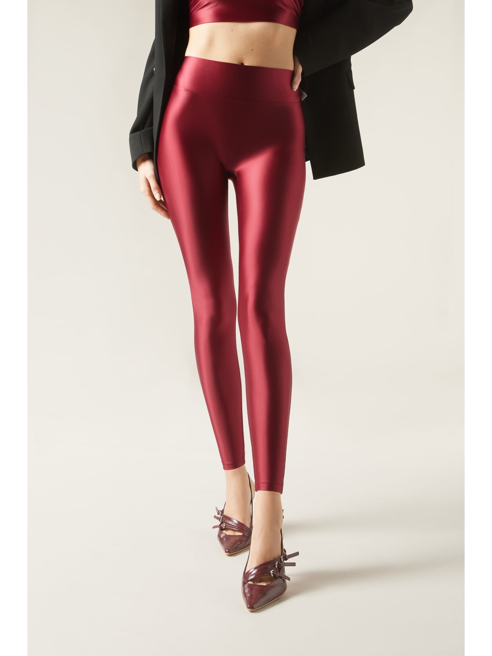 Legging Superbrilhante Acetinada Vermelho Calzedonia
