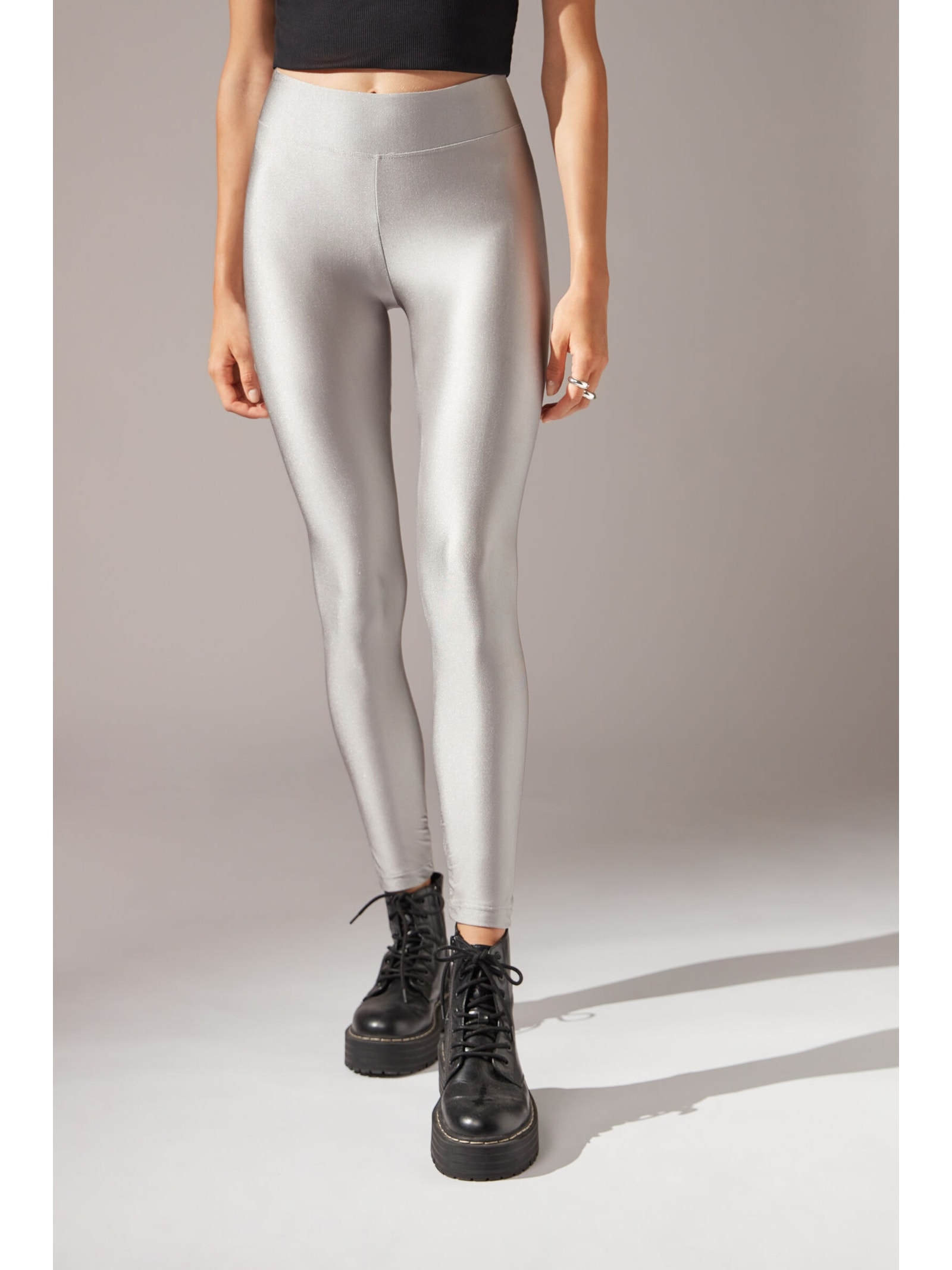 Legging Superbrilhante Cinza Calzedonia