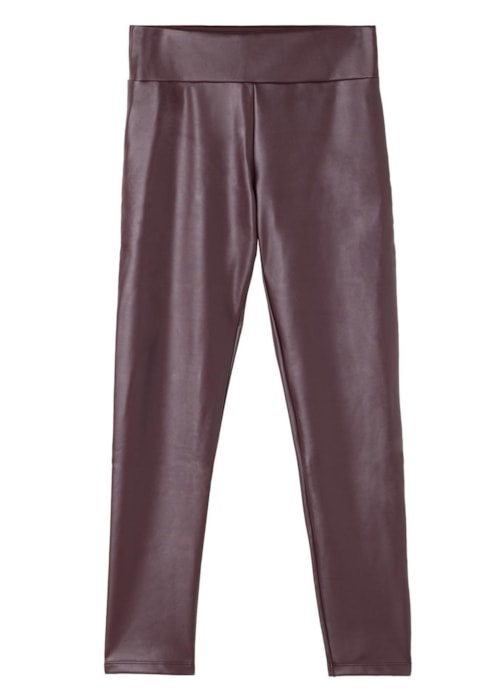 Legging Térmica Efeito Couro - Vermelho