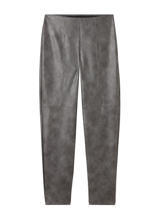 Legging Térmica Efeito Couro Vintage – Cinza