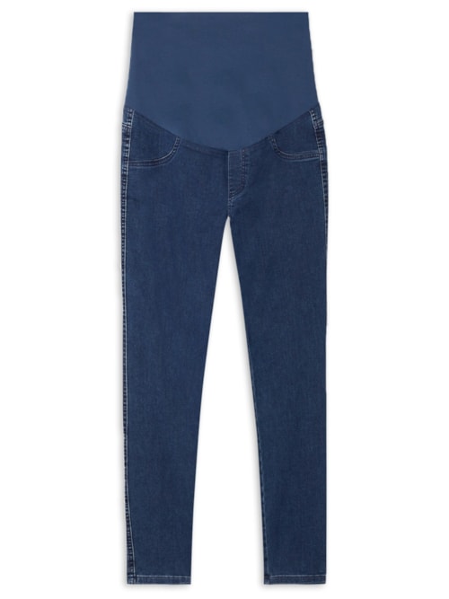 Leggings Jeans De Maternidade - Azul