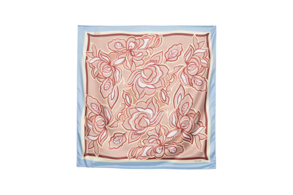 Lenço Feminino Bordado I - Azul