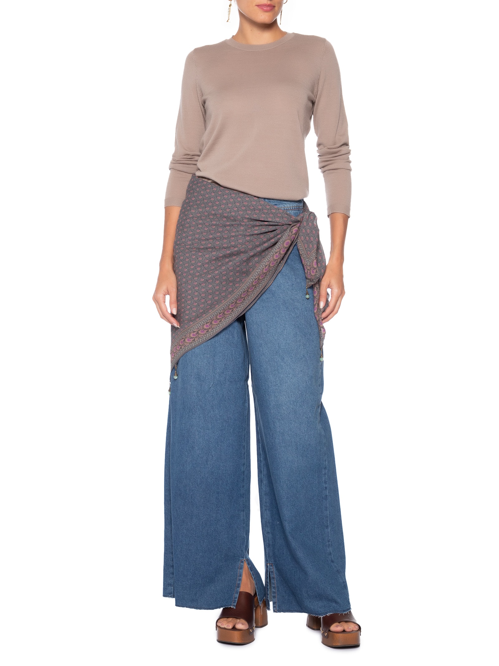 Lenço Feminino Est Arruda B Azul Maria Filó