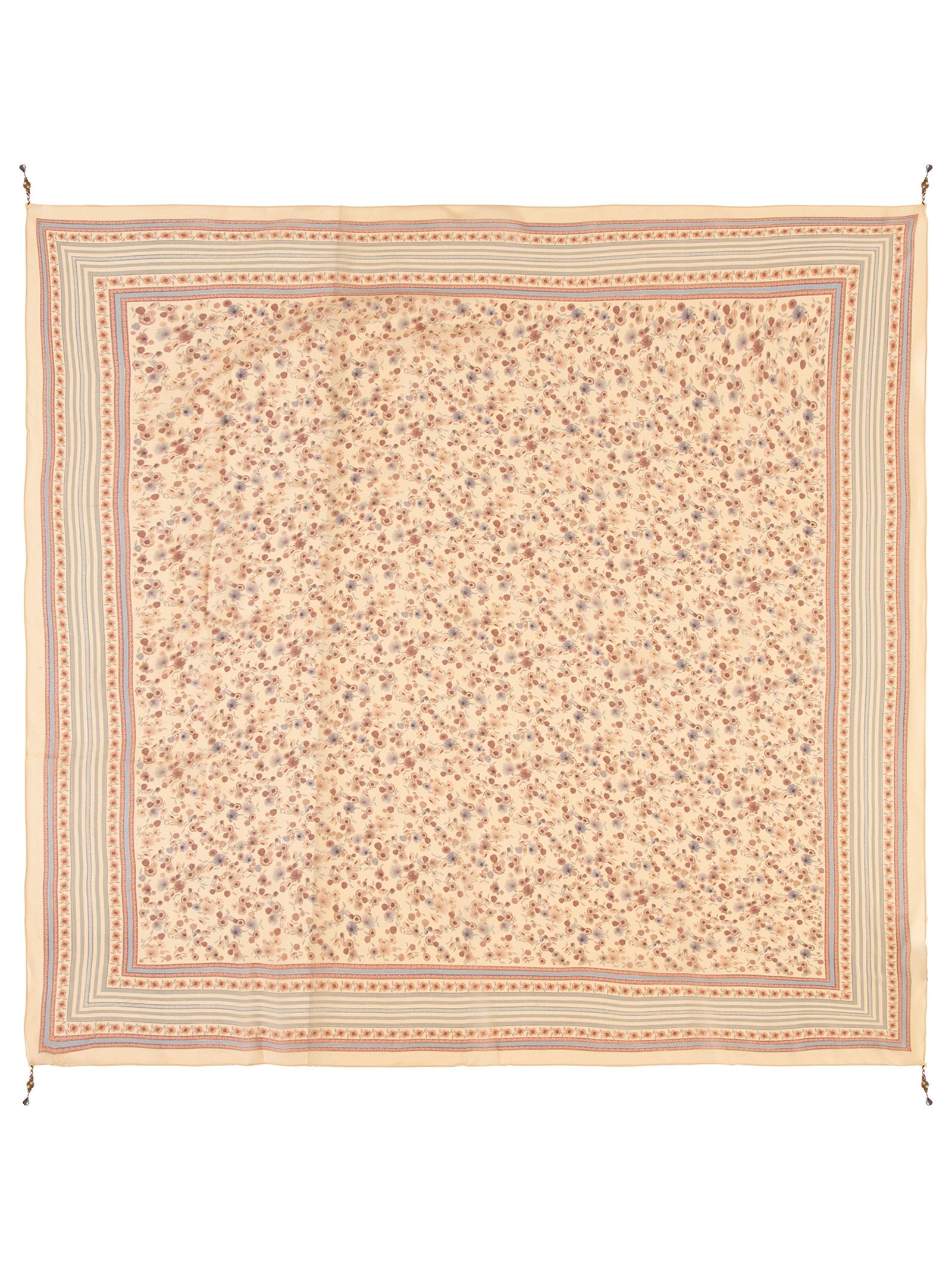 Lenço Feminino Estampa Fleur Bege Maria Filó