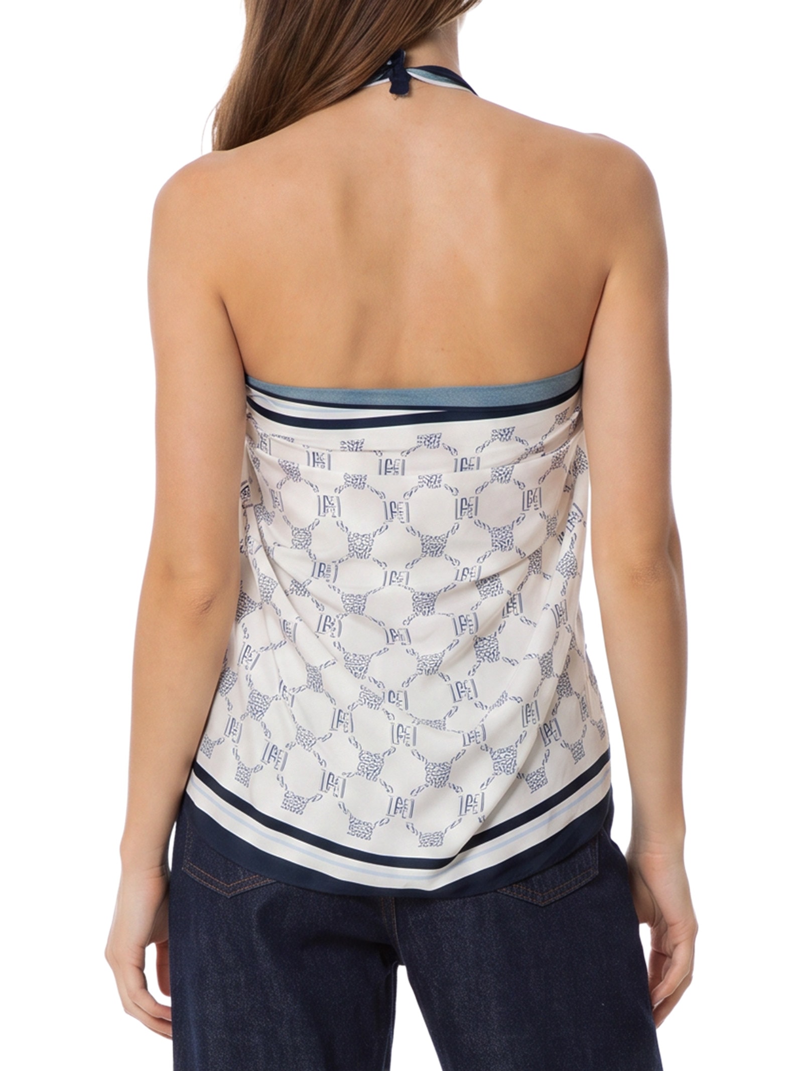 Lenço Feminino Estampado Azul Lança Perfume