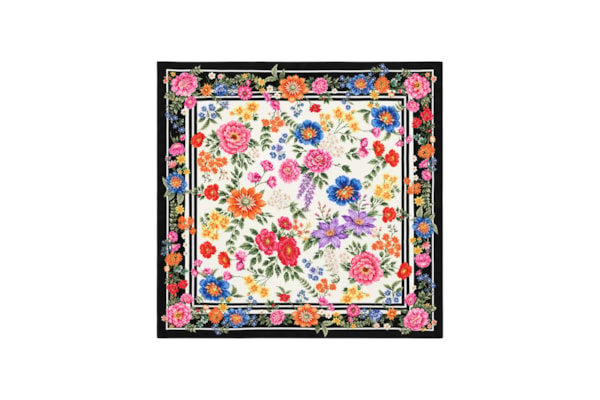 Lenço Feminino Floral Multicolor - Branco