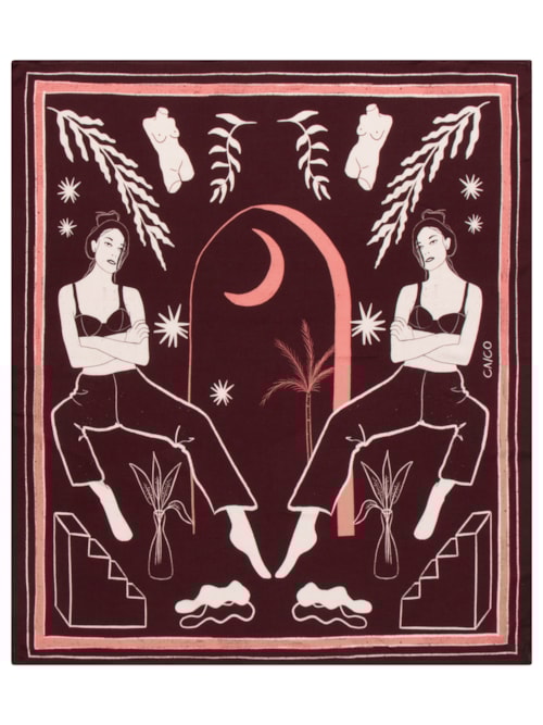 Lenço Feminino Greco – Marrom