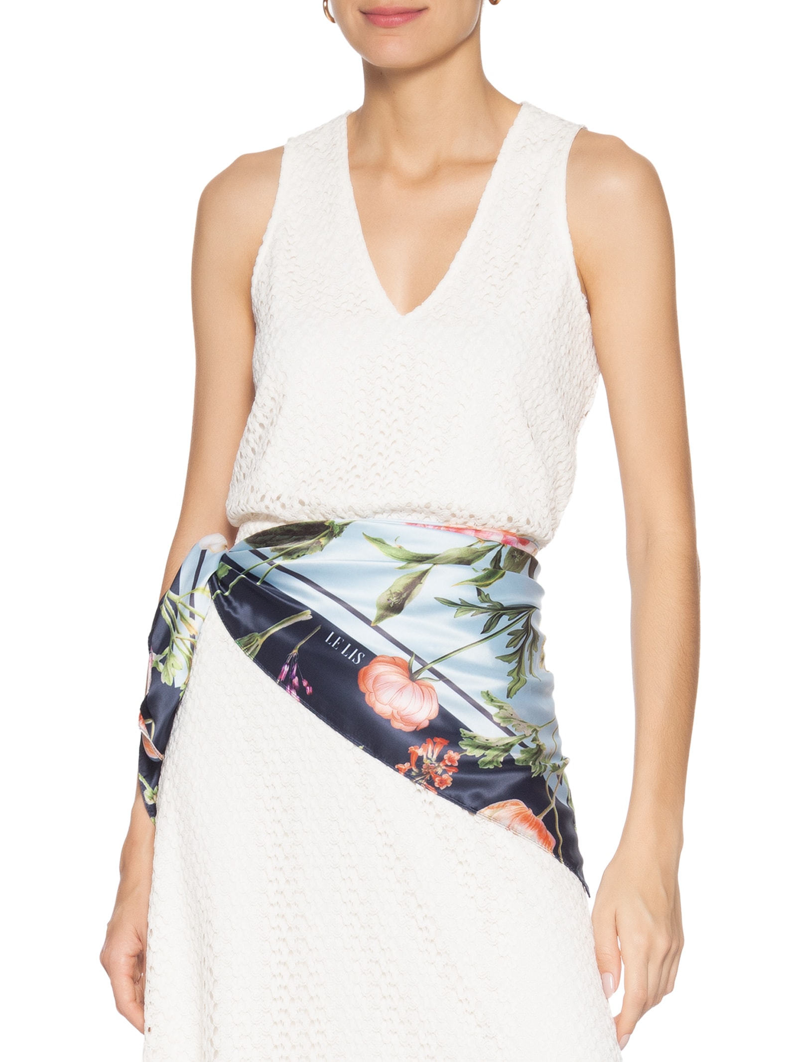 Lenço Feminino Jardim II Preto Le Lis