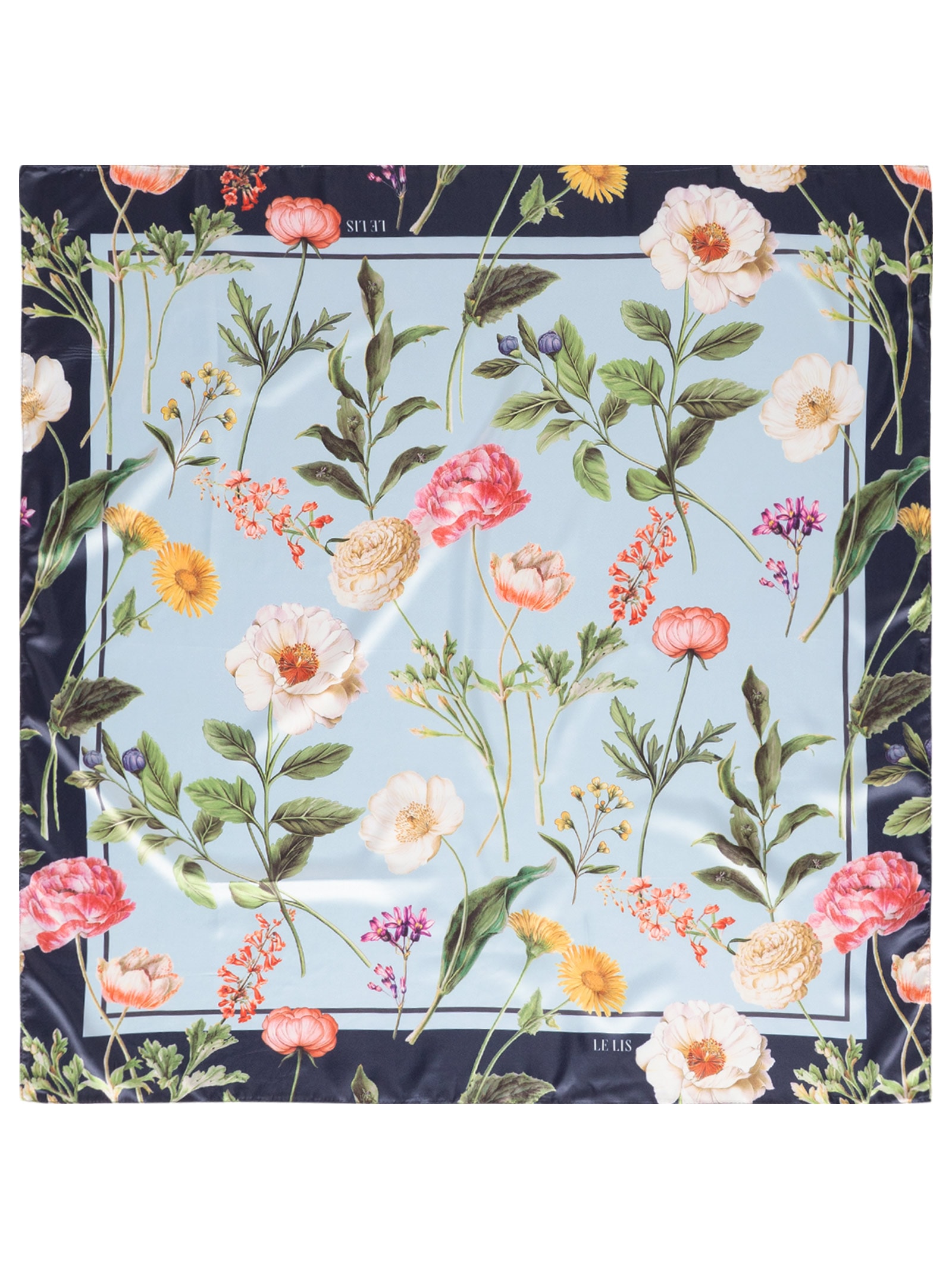 Lenço Feminino Jardim II Preto Le Lis