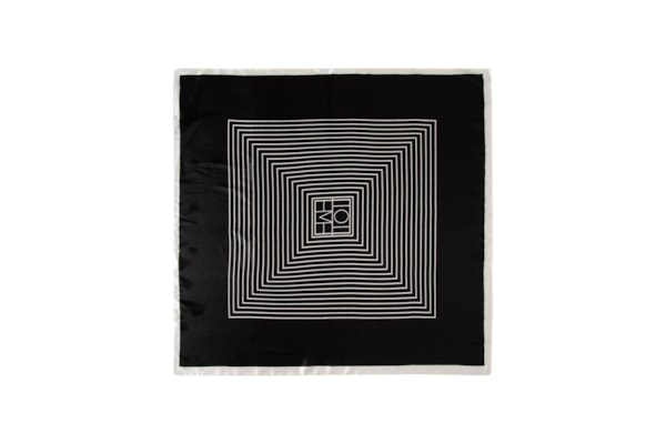 Lenço Feminino Listrado - Preto