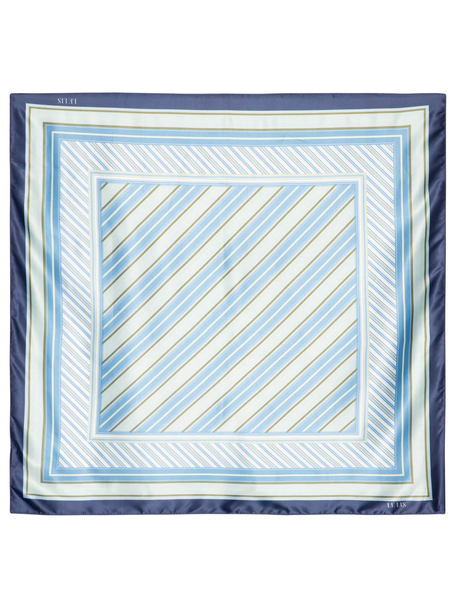 Lenço Feminino Listras Coord I Azul Le Lis