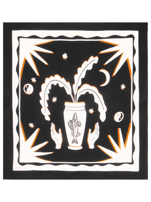 Lenço Feminino Panneaux Magna – Preto