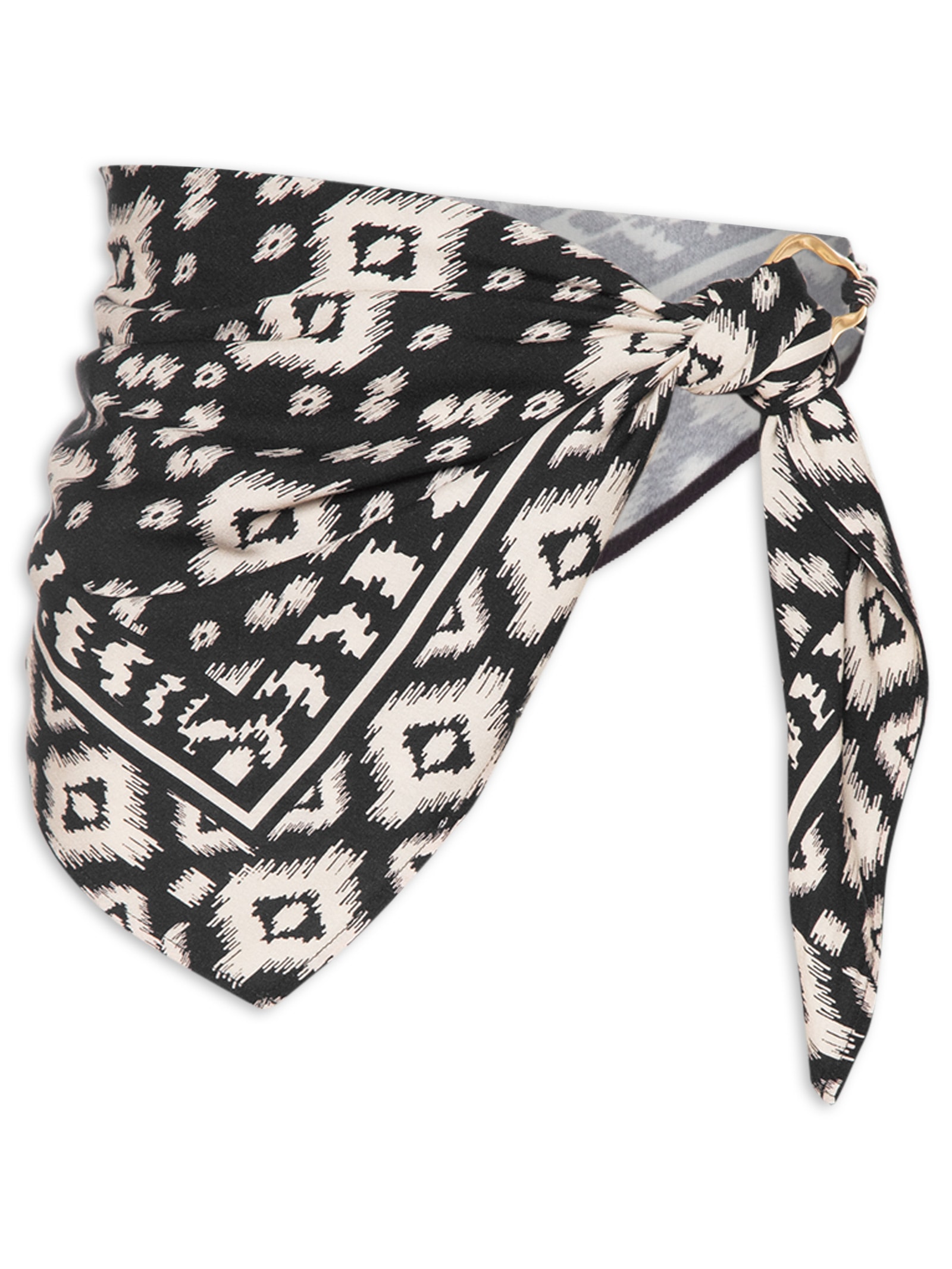 Lenço Feminino Puno Preto Cacay