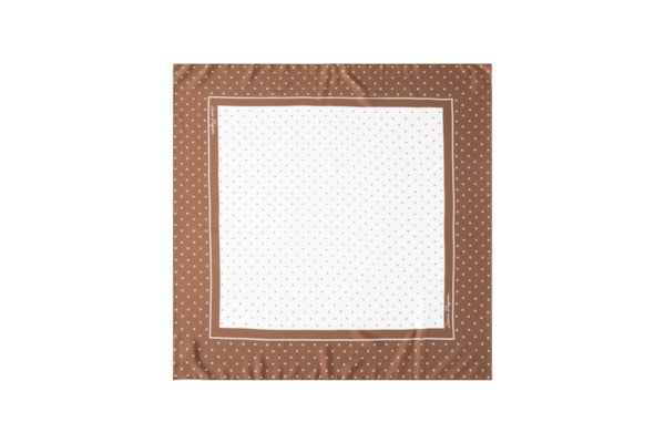 Lenço Feminino Quadrado Estampado Acetinado - Marrom