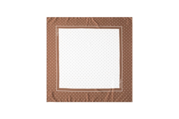 Lenço Feminino Quadrado Estampado Acetinado - Marrom