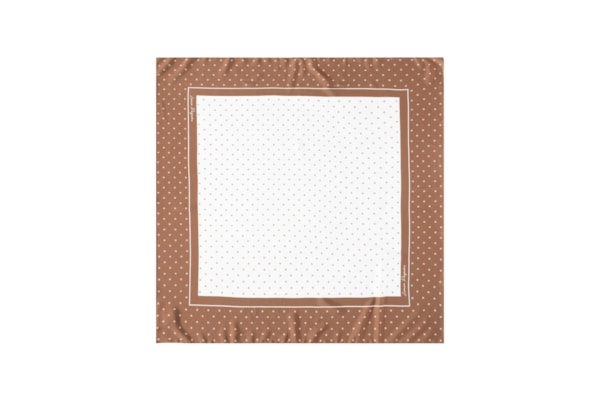 Lenço Feminino Quadrado Estampado Acetinado - Marrom
