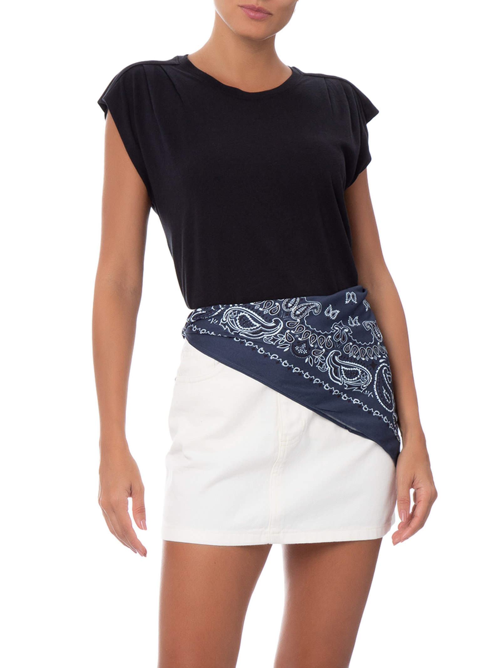 Lenço Feminino Satin Bandana Azul Levi's