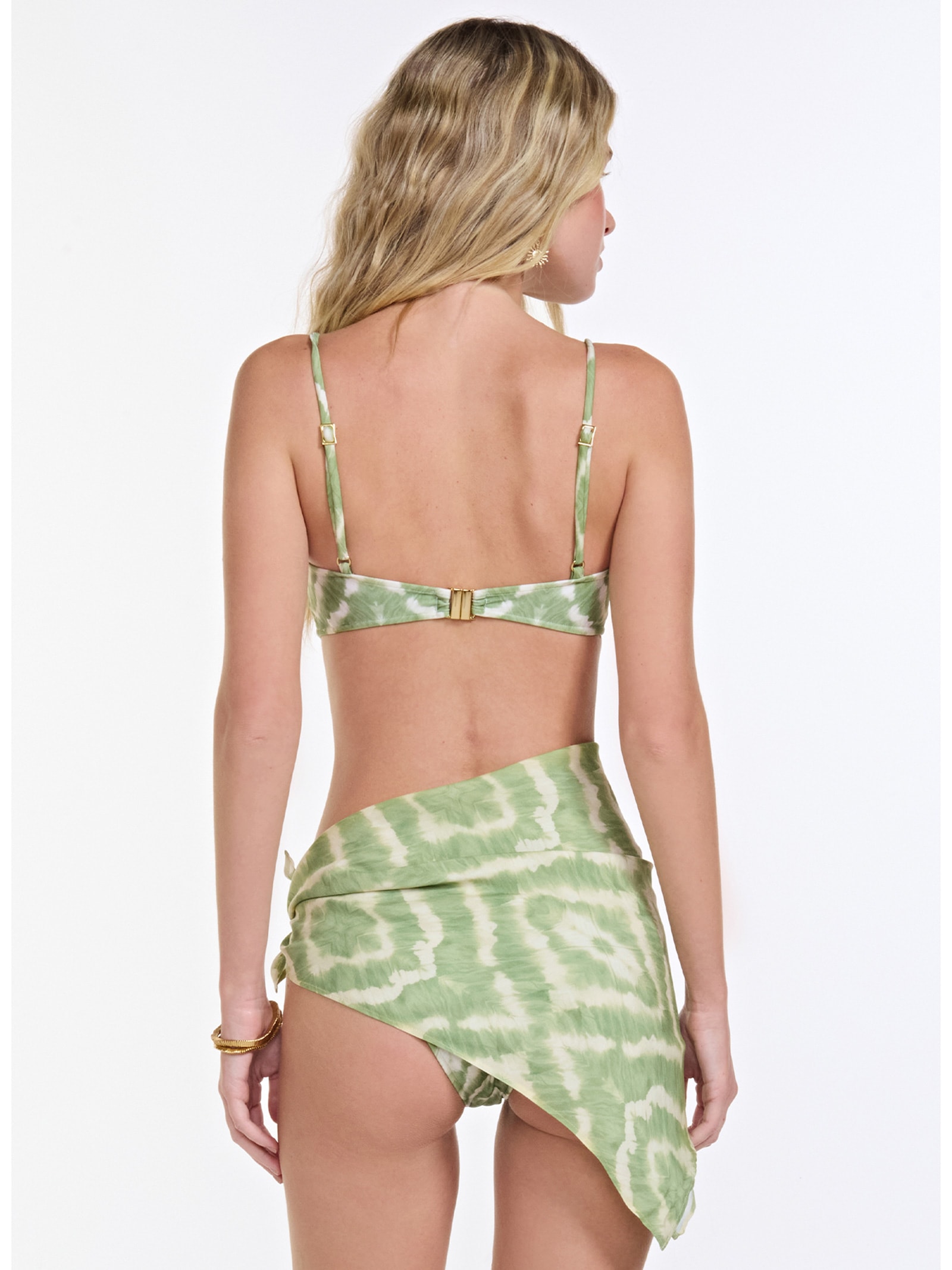 Lenço Feminino Tie Dye Verde Triya