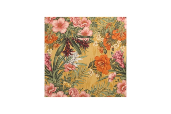 Lenço Feminino Tropical Vintage - Amarelo