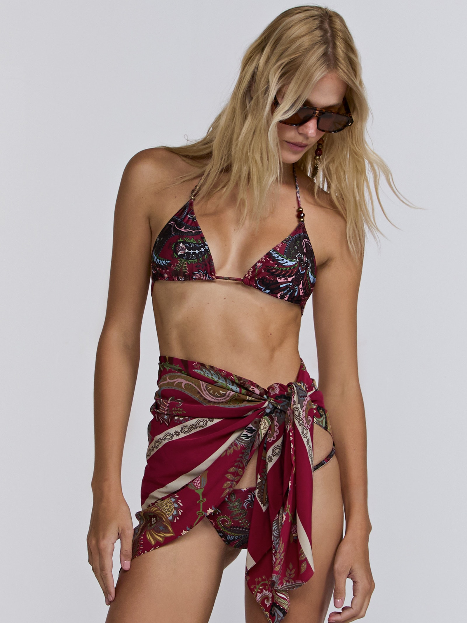 Lenço Feminino Vermelho Triya