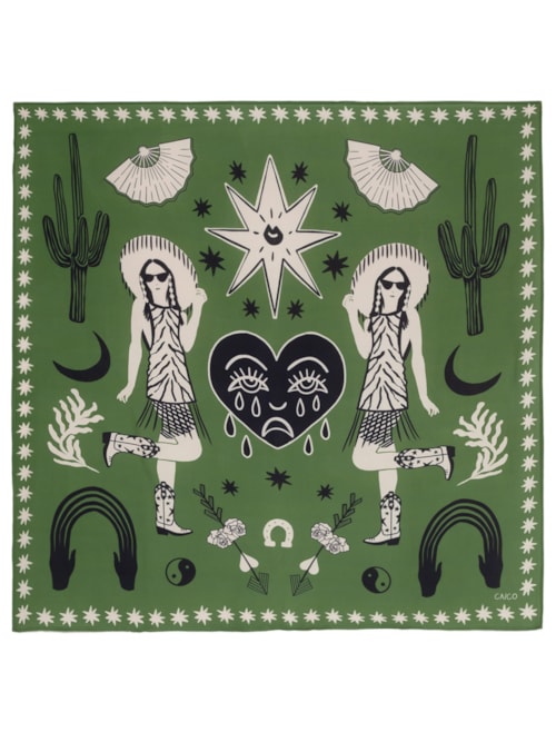 Lenço Panneaux Corazón – Verde