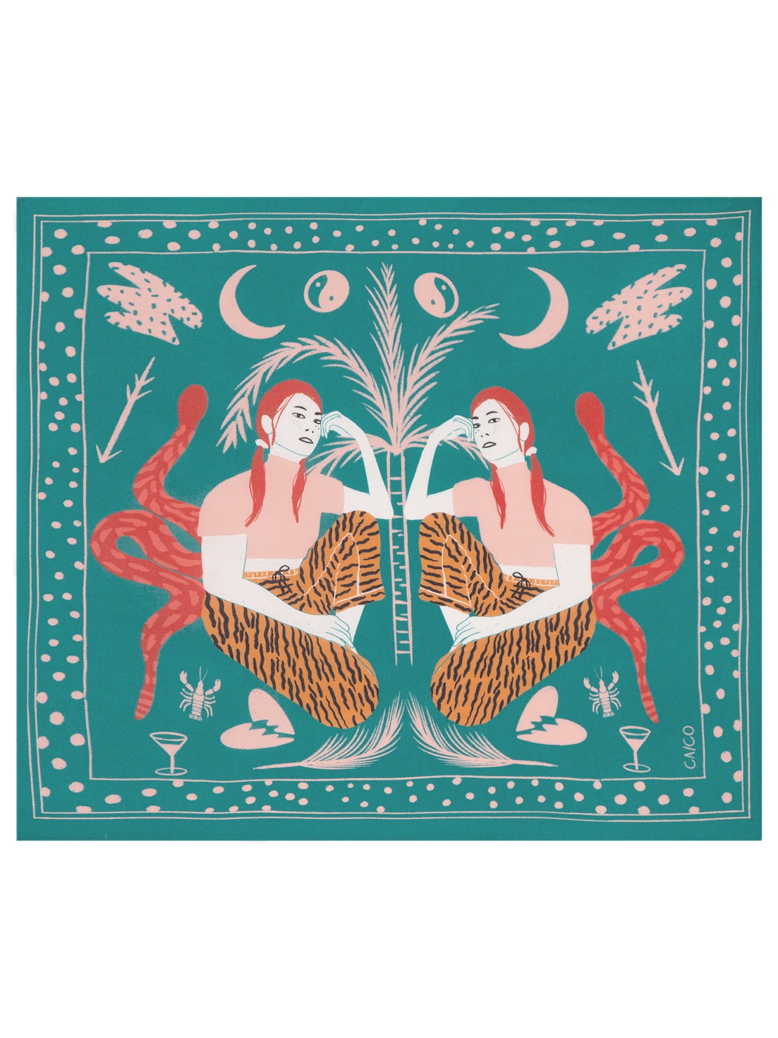 Lenço Tiger Verde Caco Studios