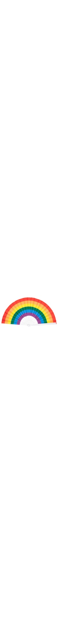 Leque Carnaval Rainbow - Branco