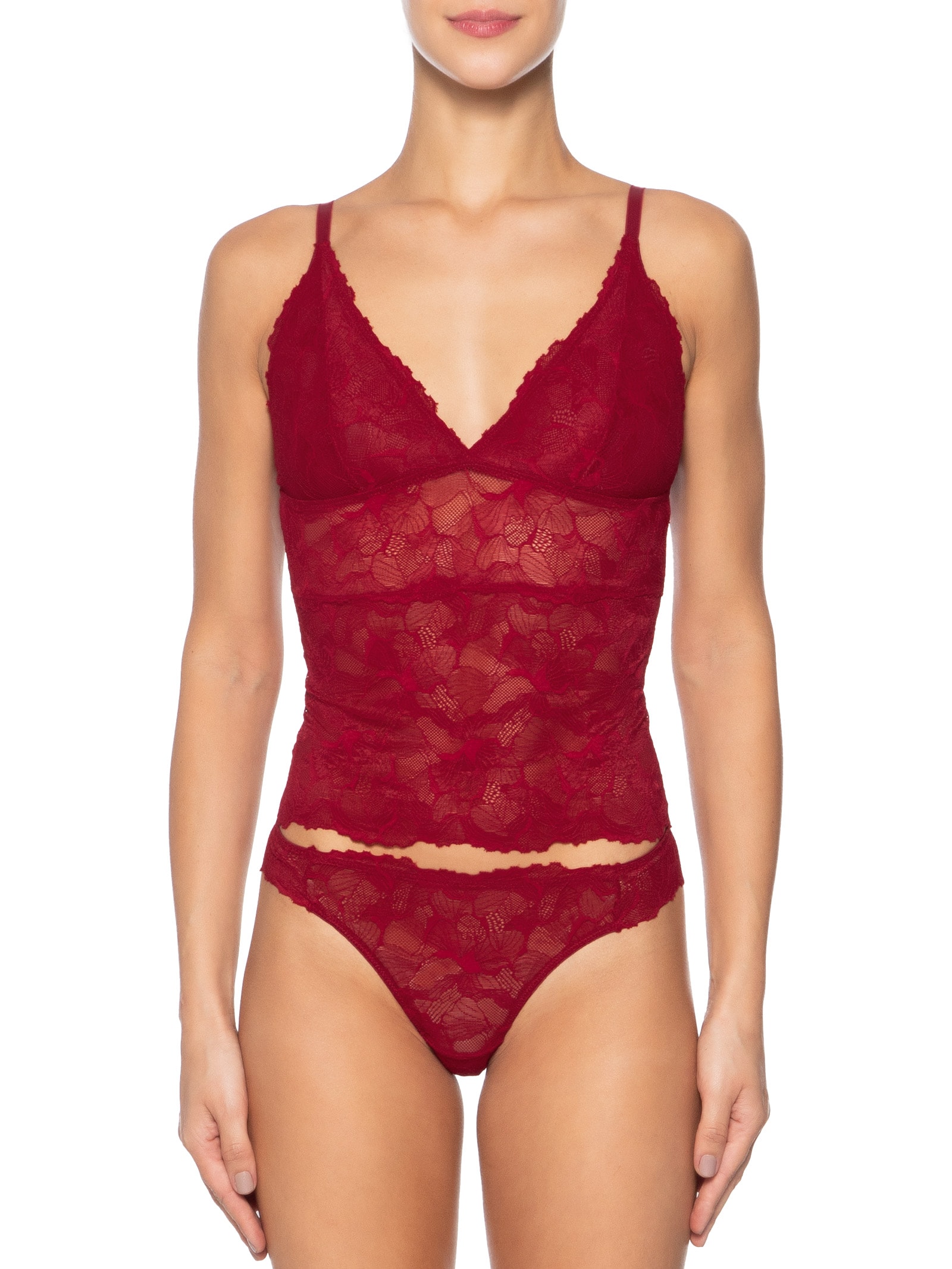 Lingerie Triângulo Bridal Lace Vermelho Calvin Klein Underwear
