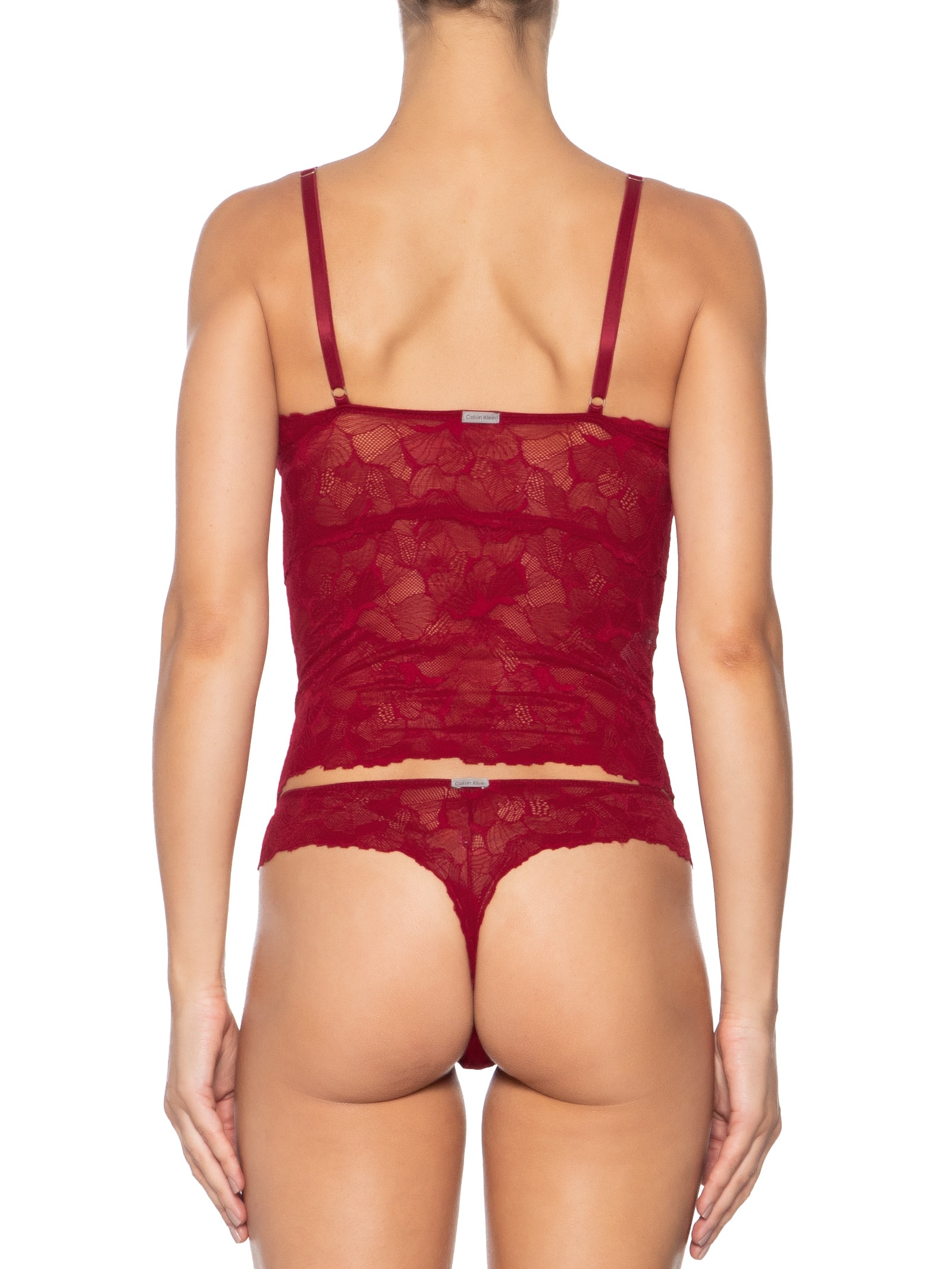 Lingerie Triângulo Bridal Lace Vermelho Calvin Klein Underwear