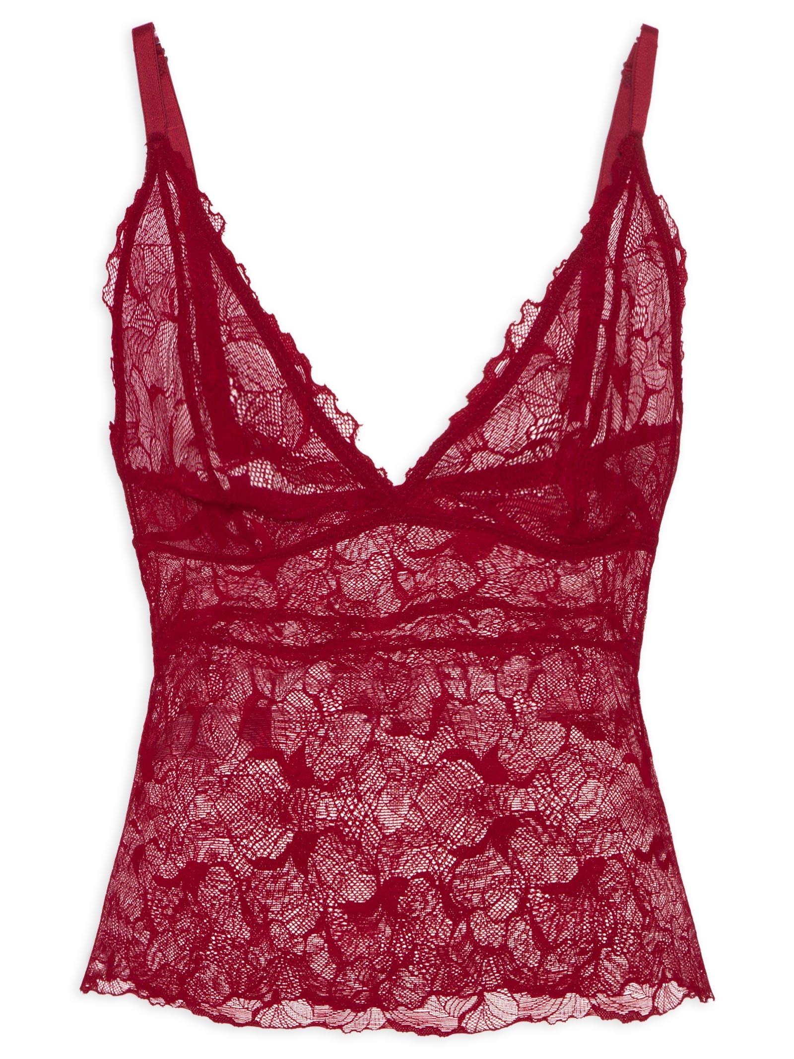 Lingerie Triângulo Bridal Lace Vermelho Calvin Klein Underwear