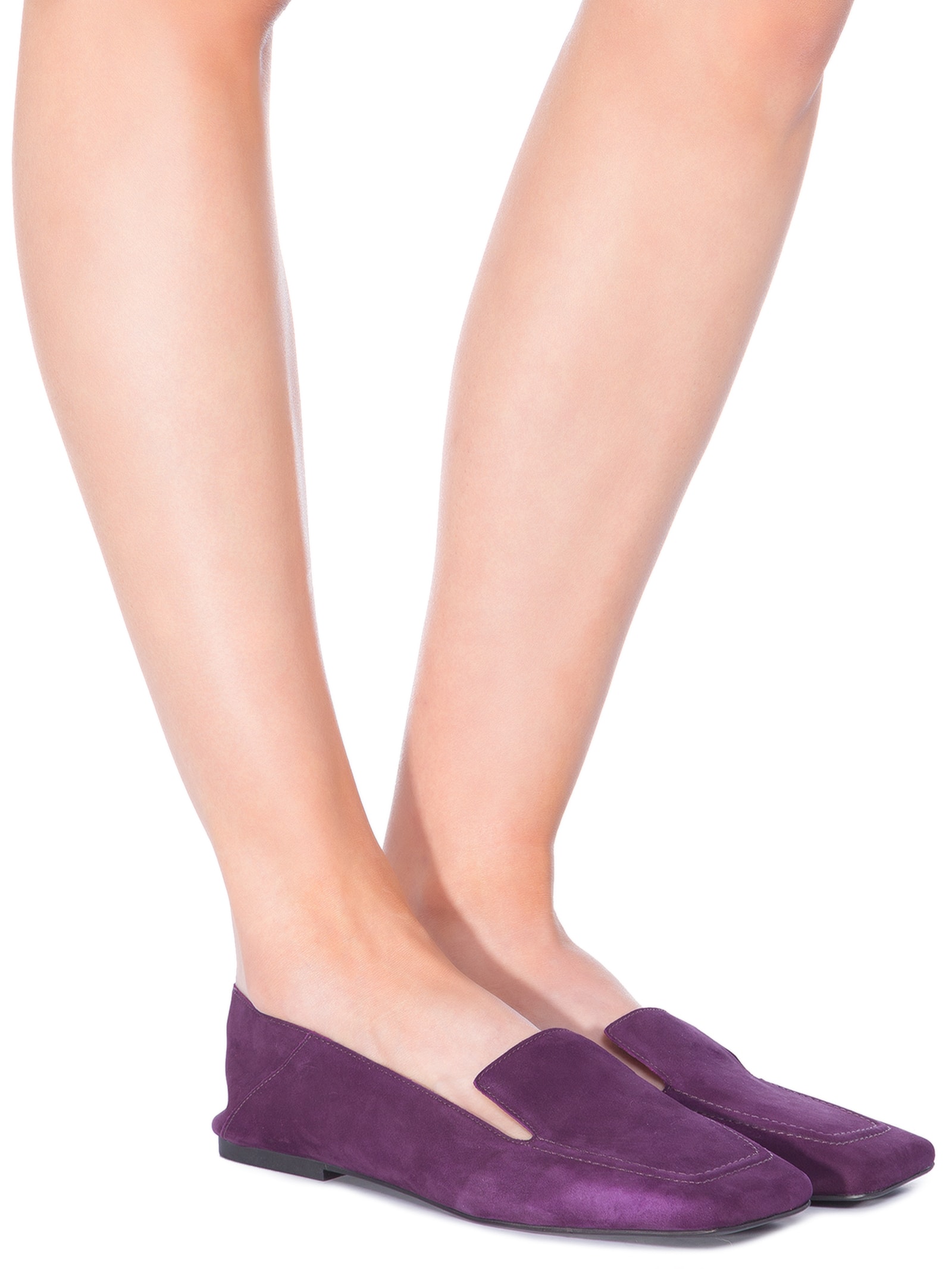 Loafer Feminino Quadrado Roxo Vicenza