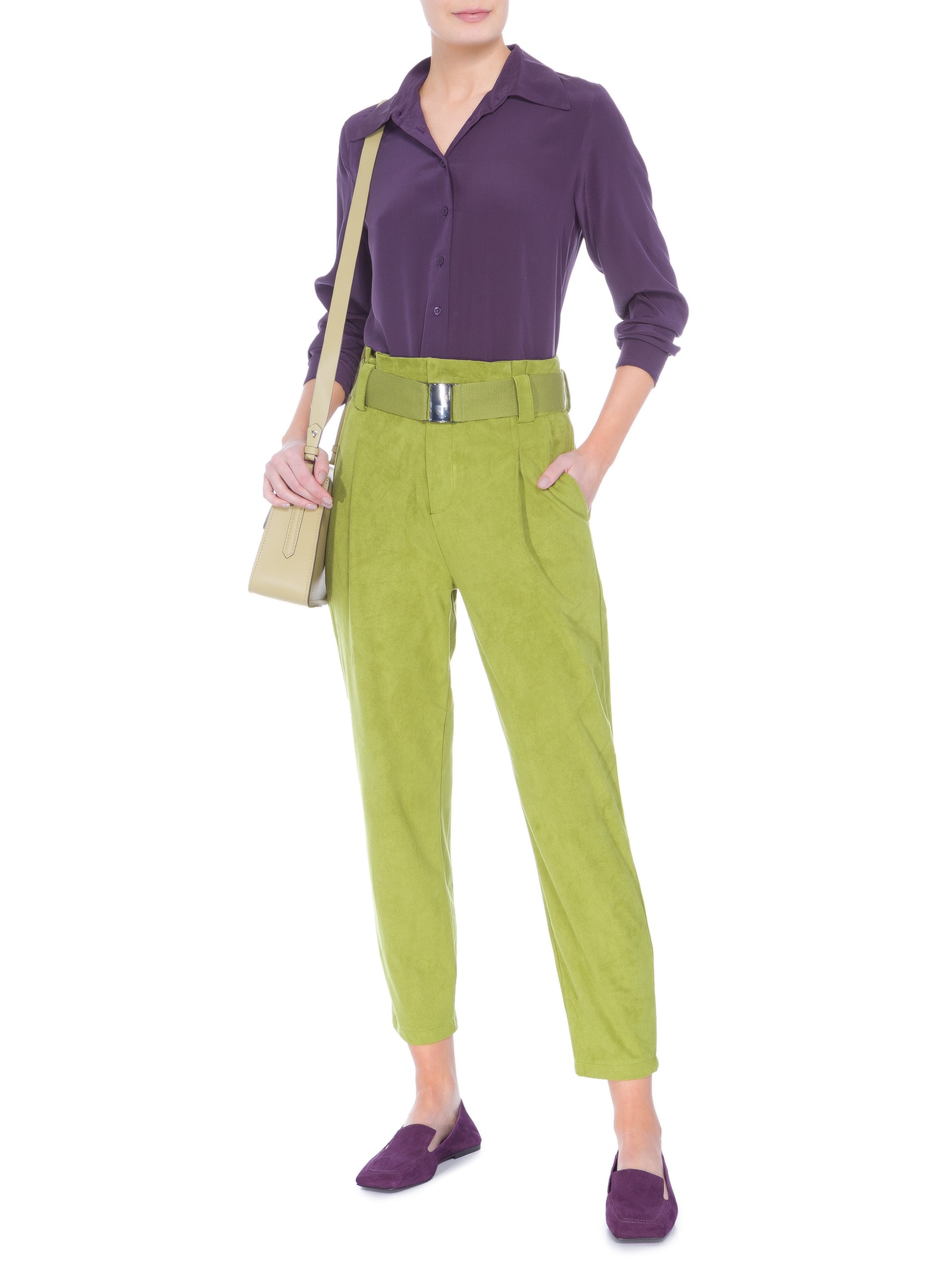 Loafer Feminino Quadrado Roxo Vicenza