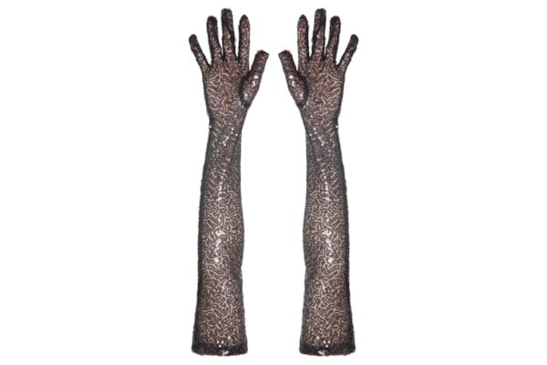 Luva Feminina Paetê Longa - Preto