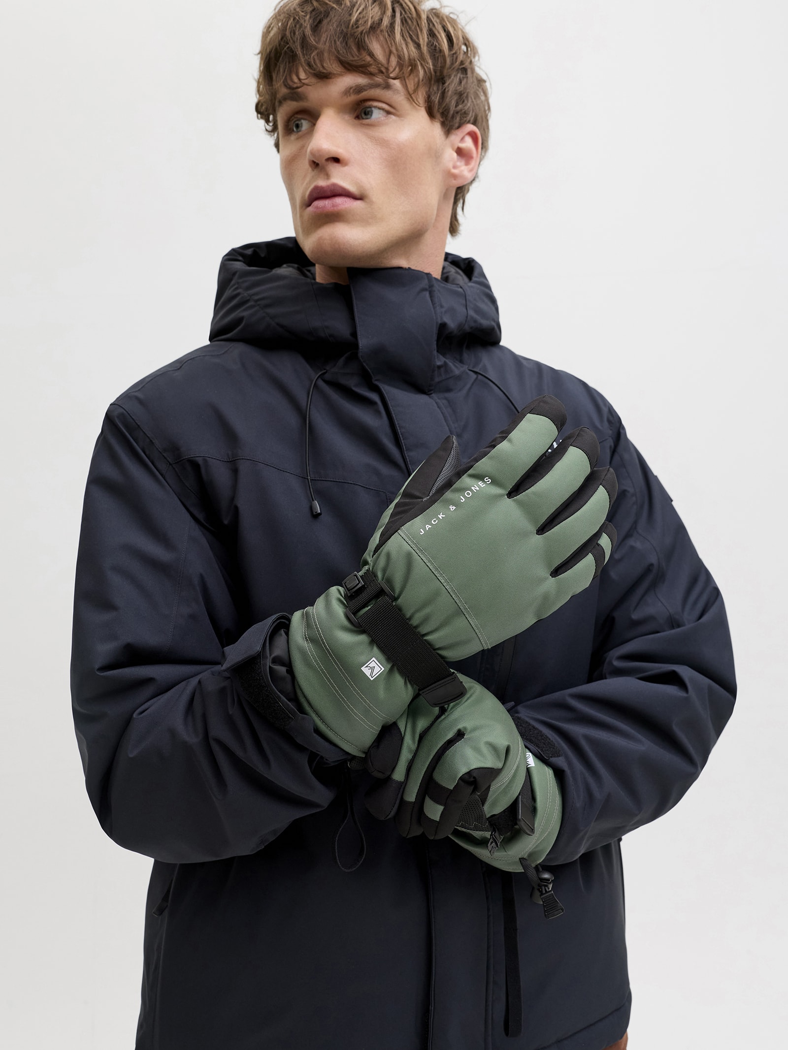 Luva Masculina Jacvalley Gloves Ski Verde Jack & Jones