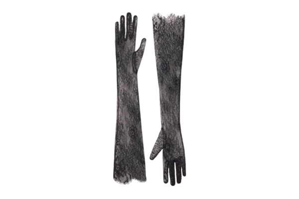 Luvas Compridas Em Renda - Preto