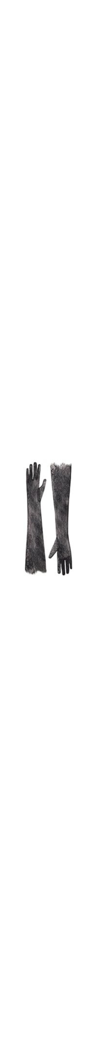 Luvas Compridas Em Renda - Preto