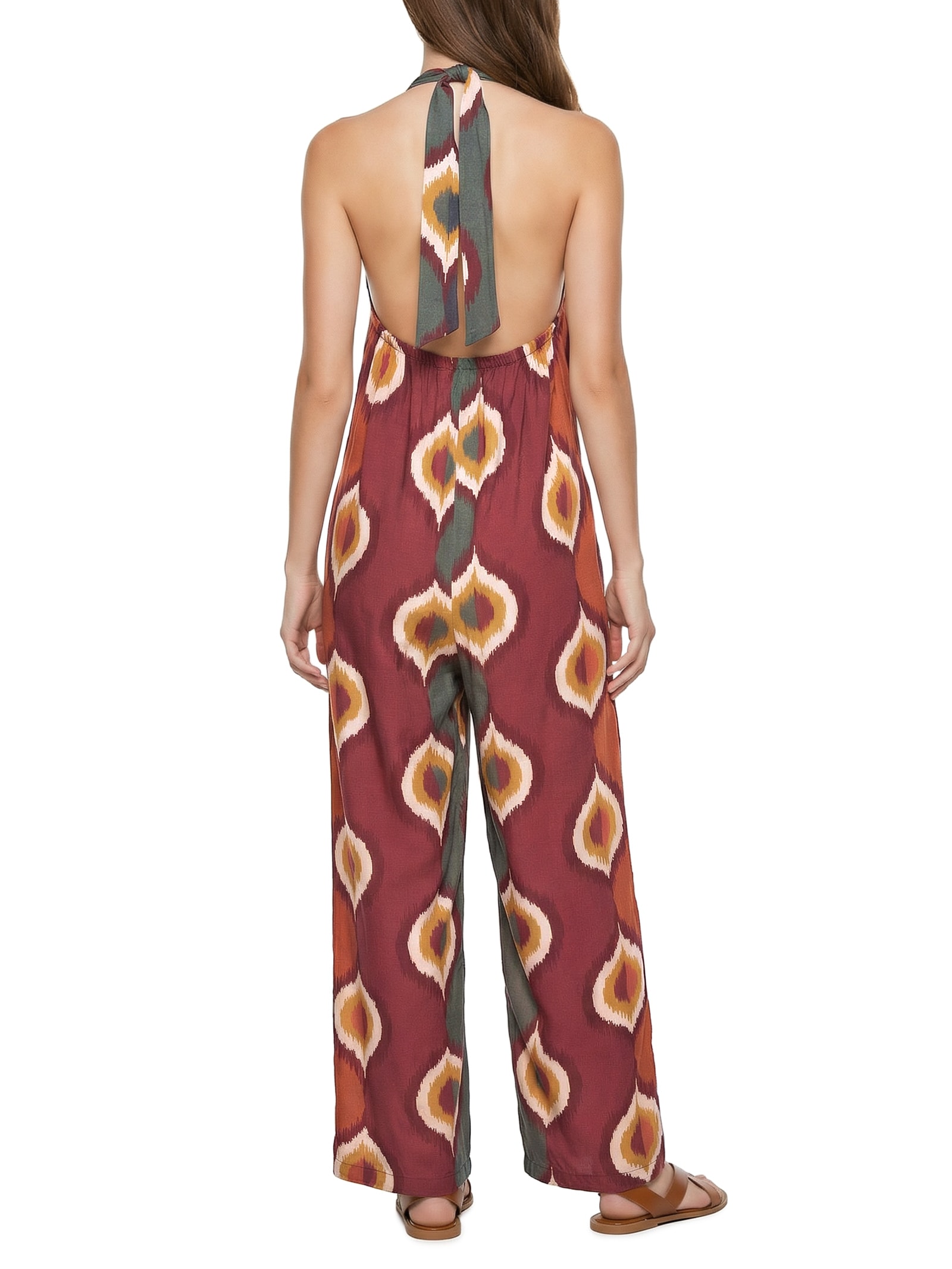 Macacão Cinto Corda Orgânica Marrom Cacay