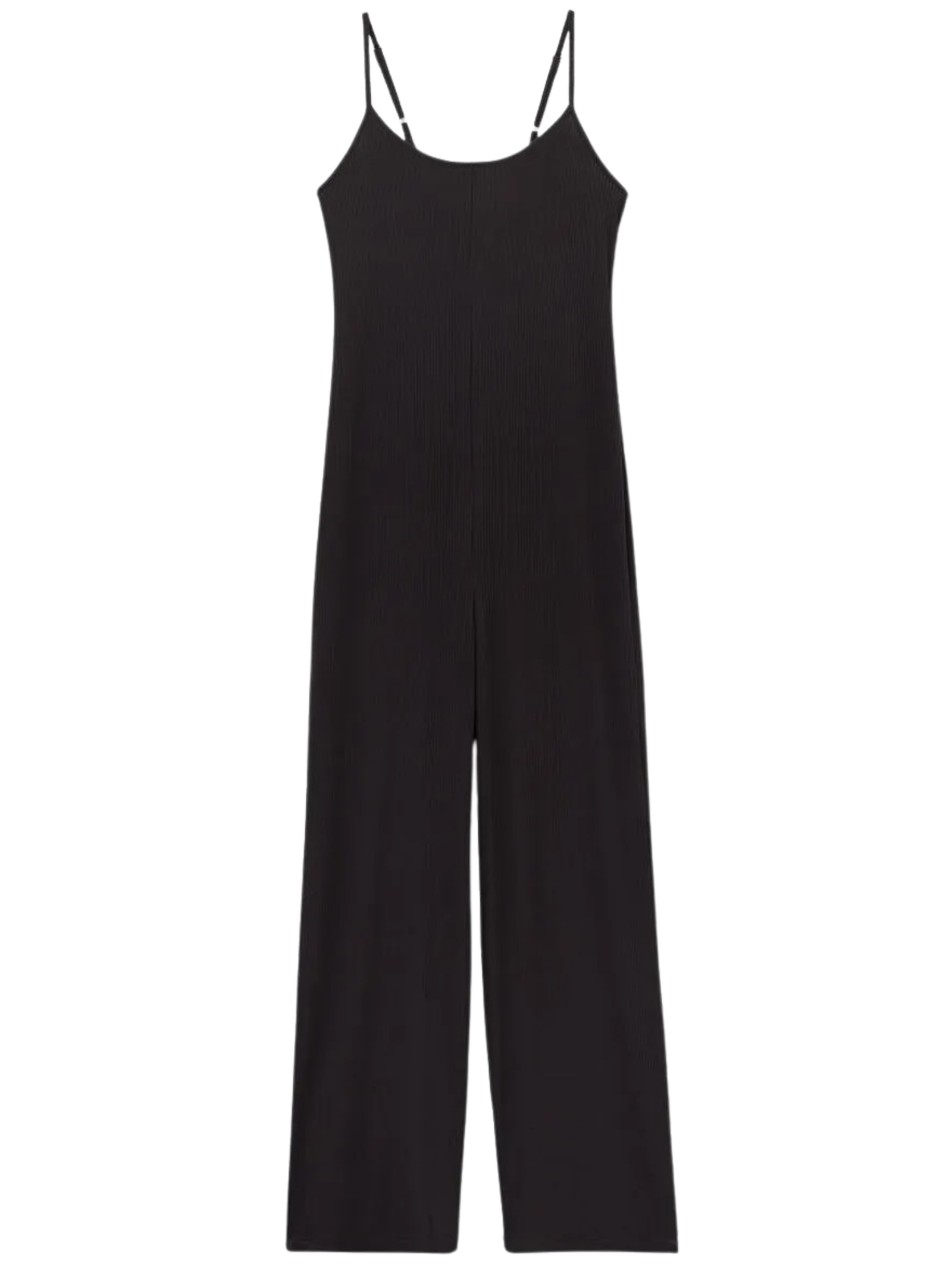 Macacão Comprido Canelado Em Viscose Your Everyday Wear Preto Intimissimi