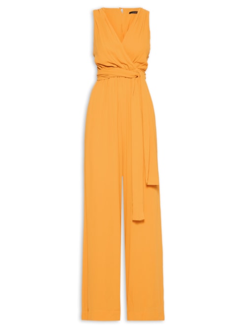 Macacão Drapeado Costas – Laranja