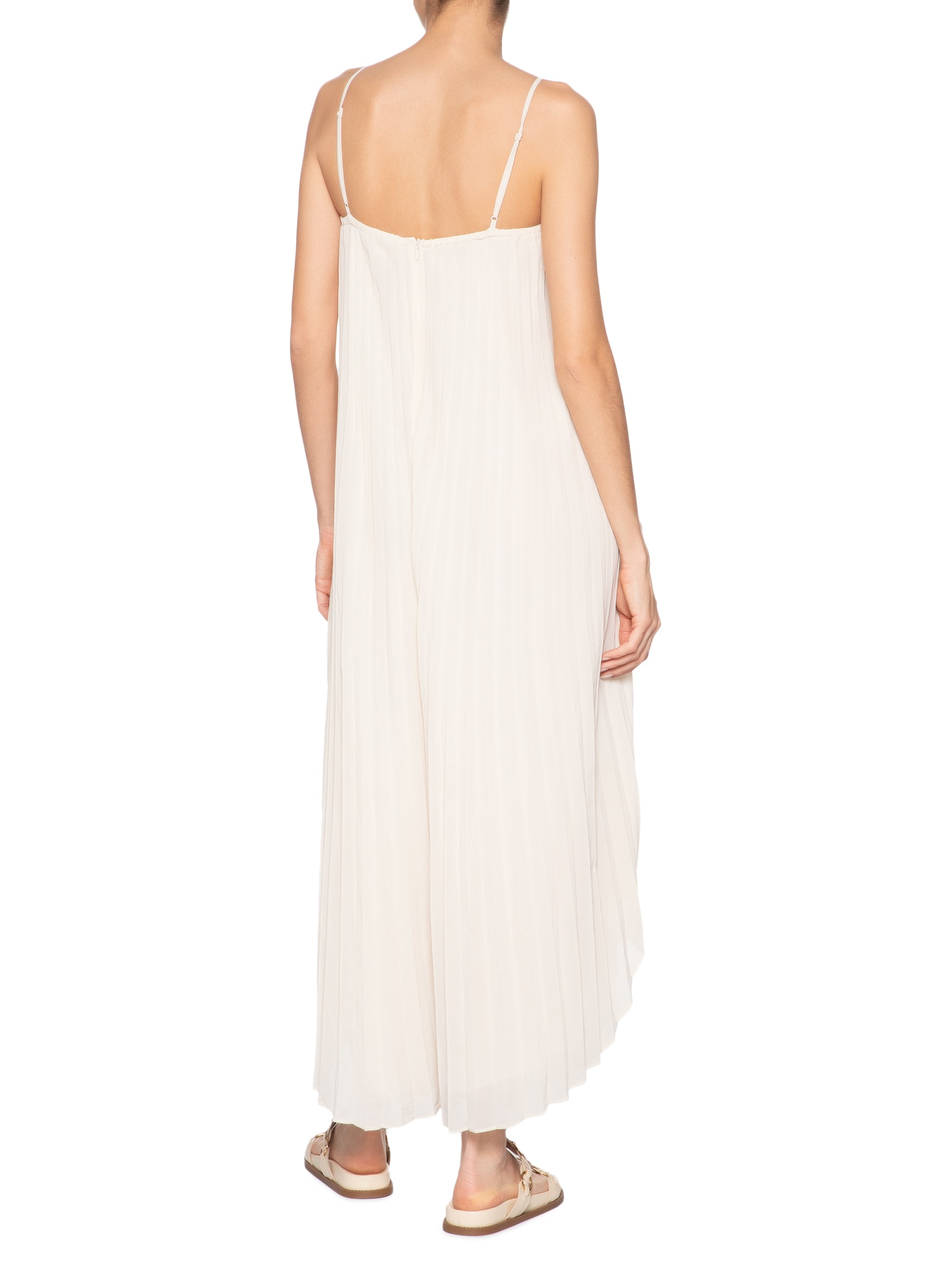 Macacão Feminino Alças Plissado Off White Osklen