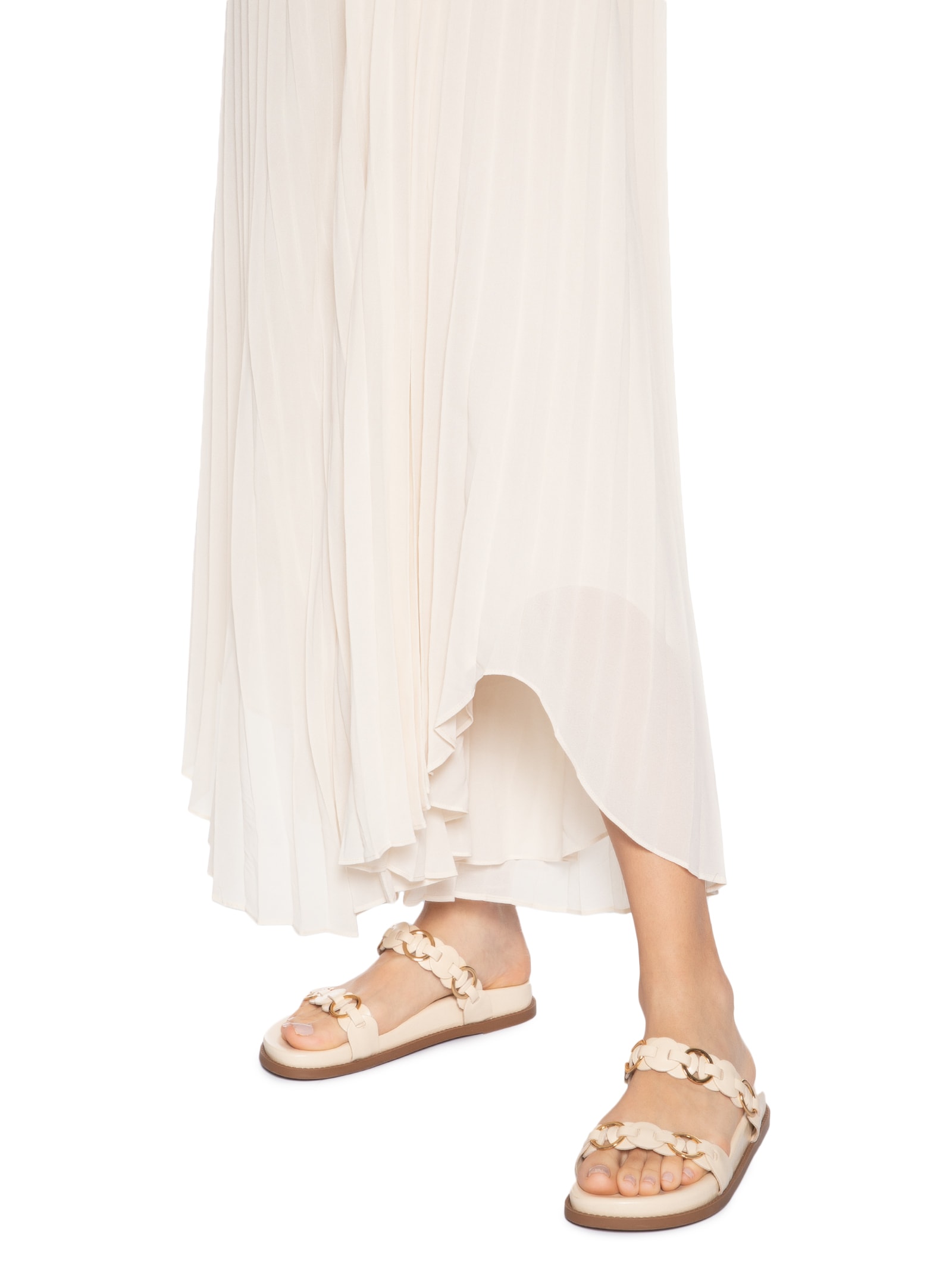 Macacão Feminino Alças Plissado Off White Osklen