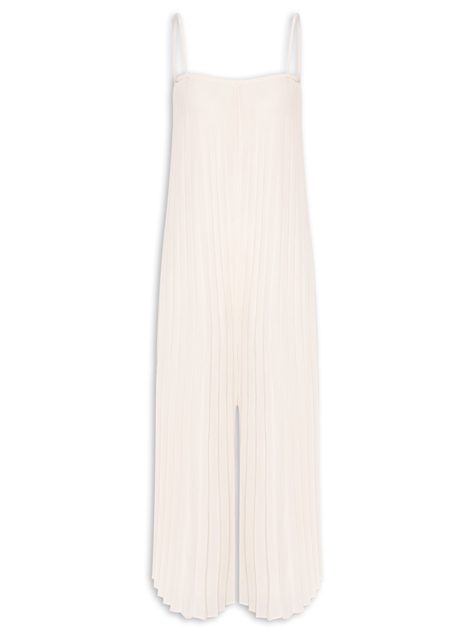 Macacão Feminino Alças Plissado Off White Osklen