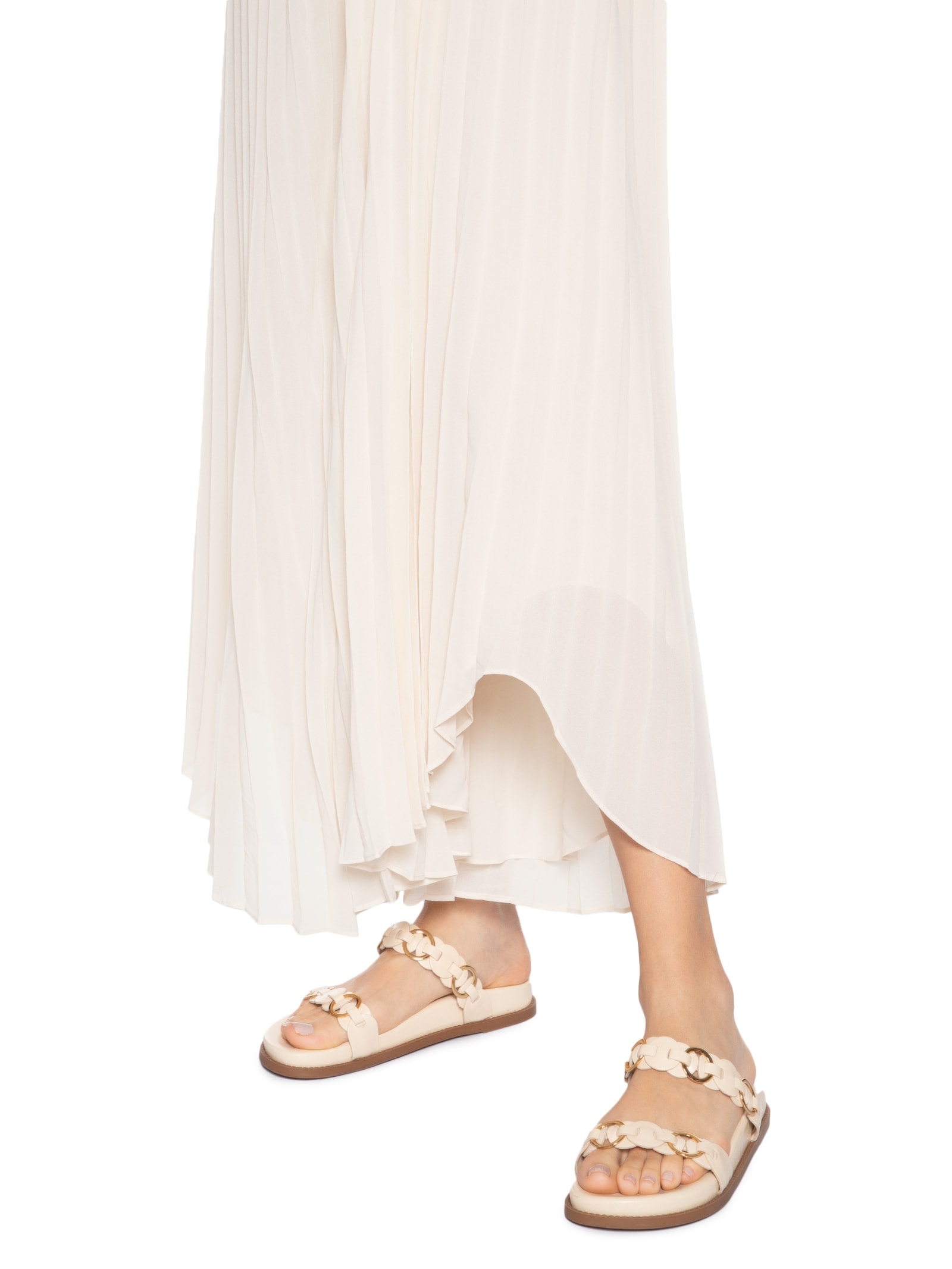 Macacão Feminino Alças Plissado Off White Osklen