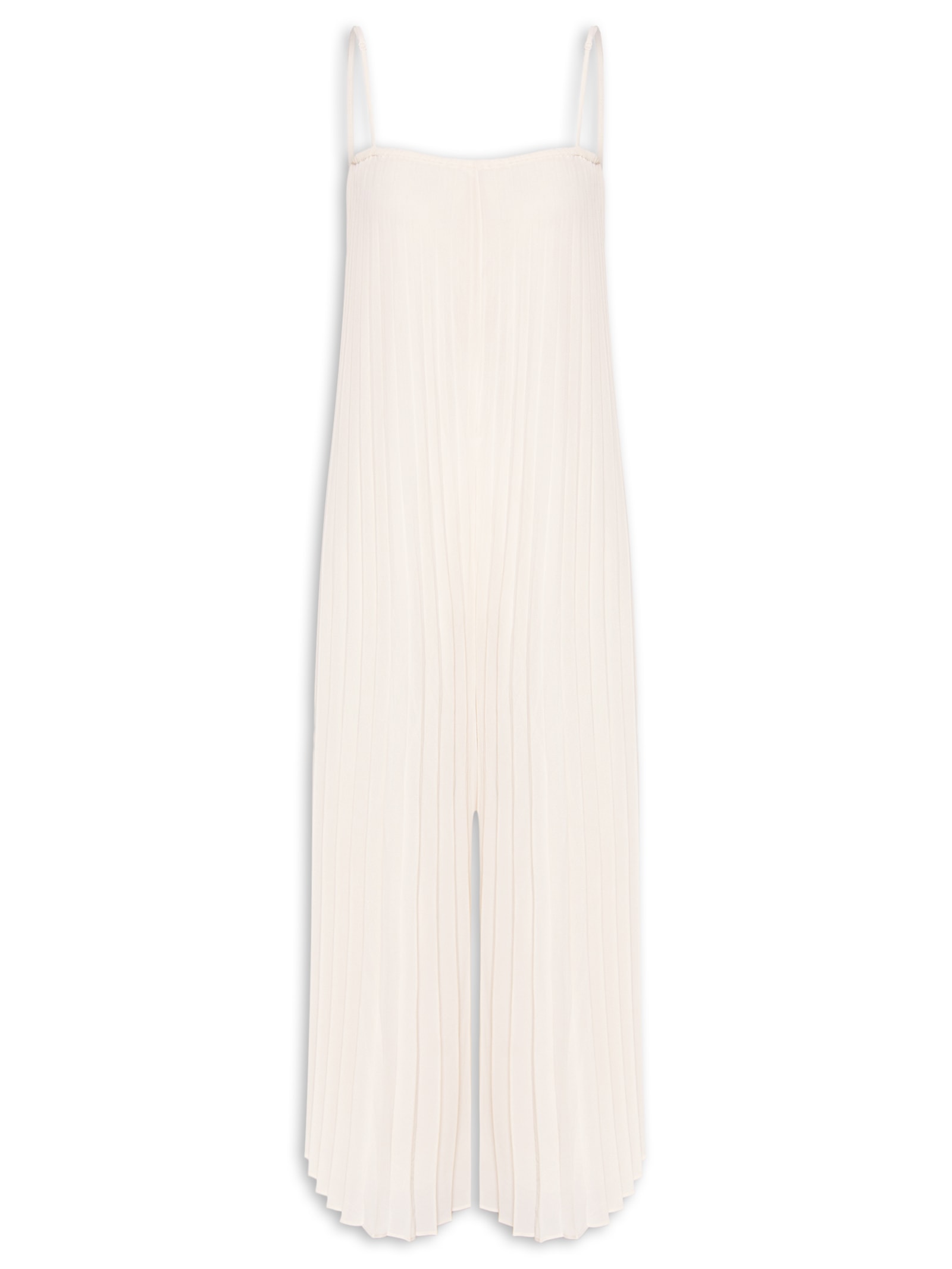 Macacão Feminino Alças Plissado Off White Osklen