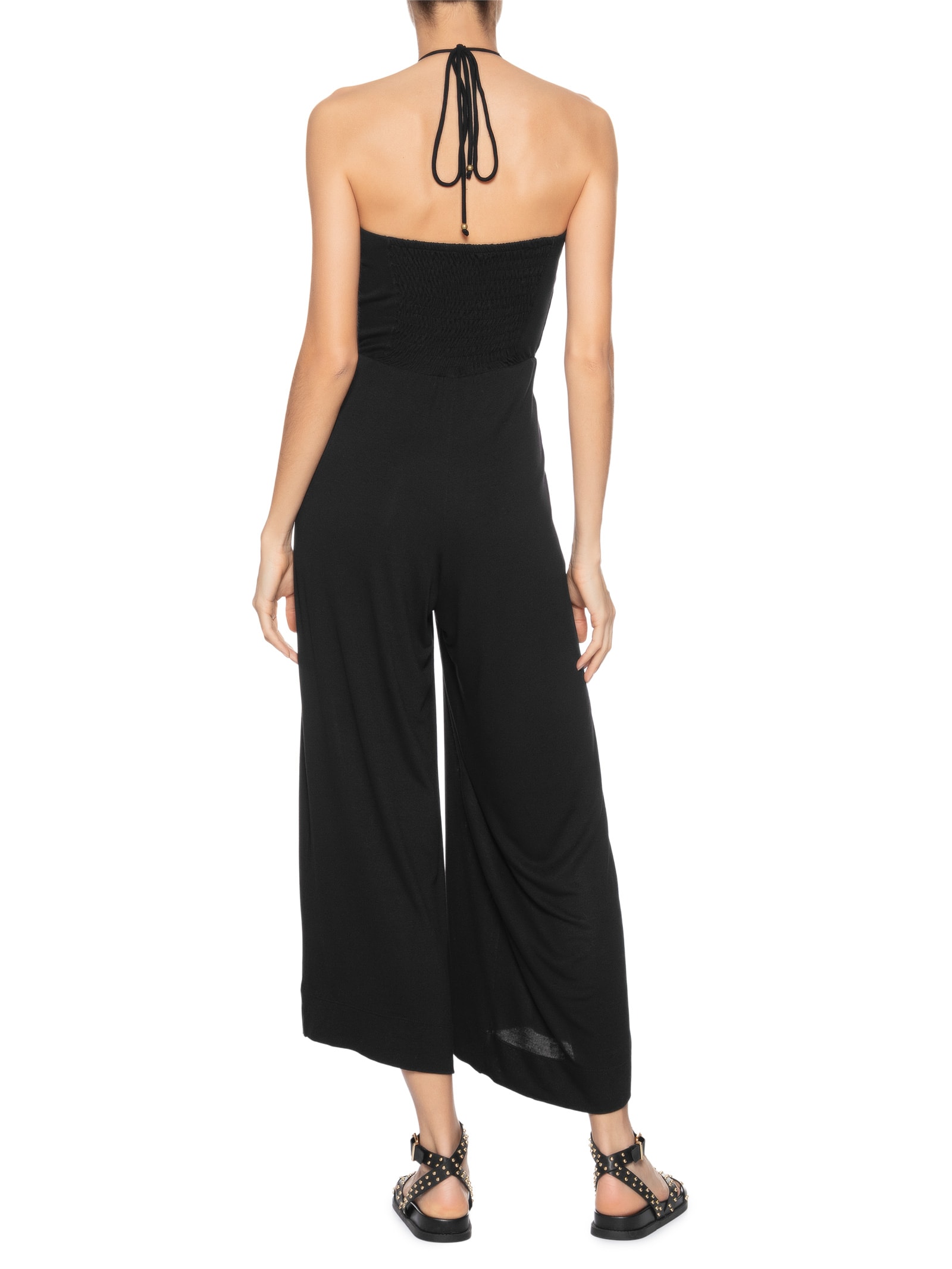 Macacão Feminino Alcinha Pantalona Preto Maria Filó