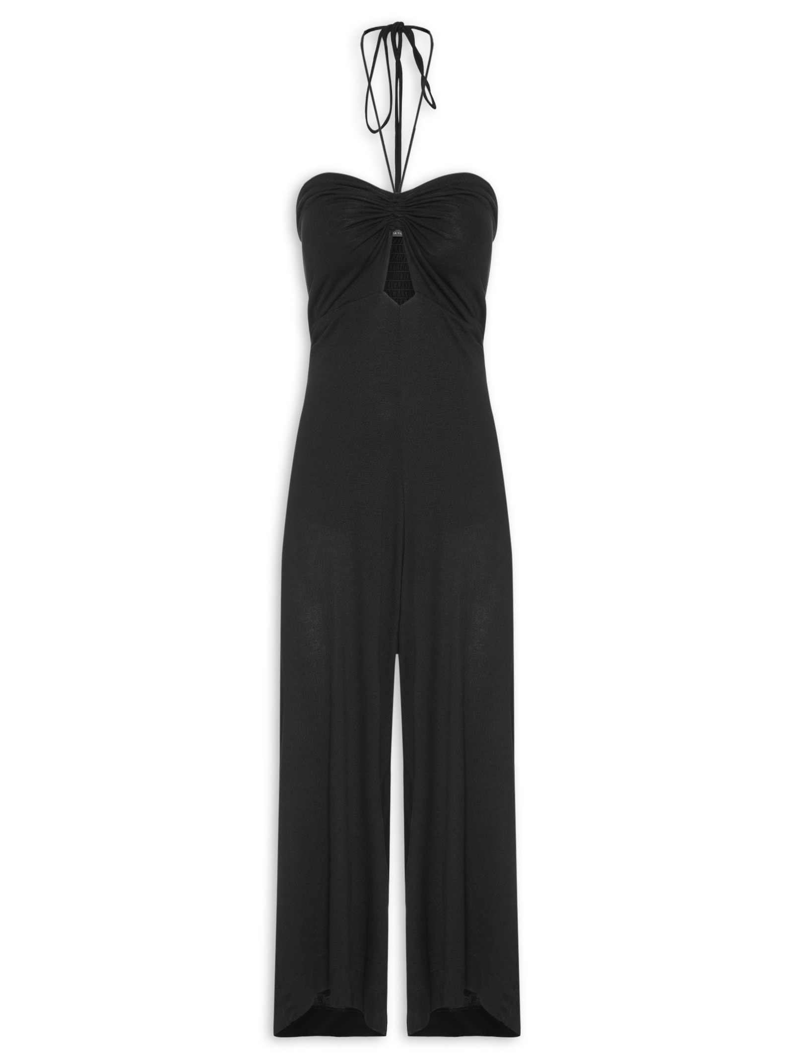 Macacão Feminino Alcinha Pantalona Preto Maria Filó