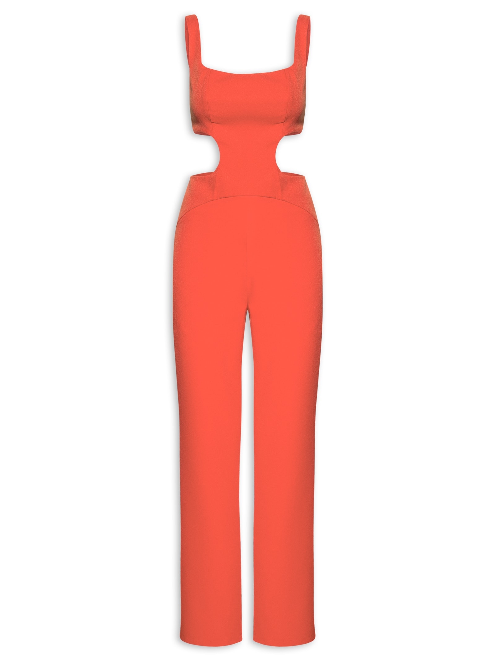 Macacão Feminino Alfaiataria Longo Vermelho Lança Perfume