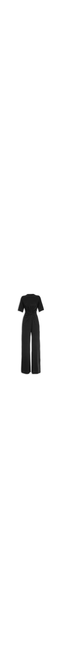 Macacão Feminino Amarração Cintura - Preto