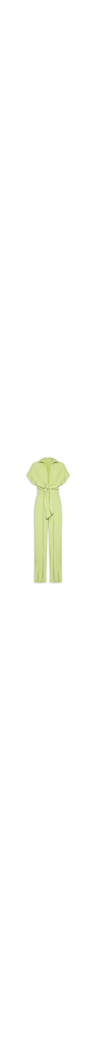 Macacão Feminino Amarração Decote Frente - Verde