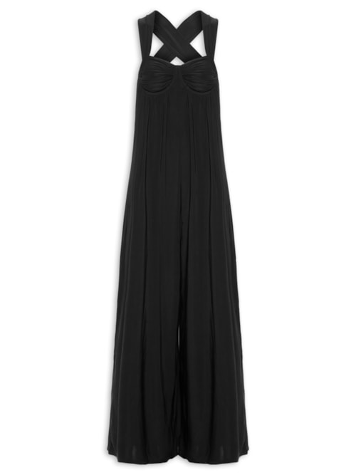 Macacão Feminino Amplo Bojo Jersey – Preto